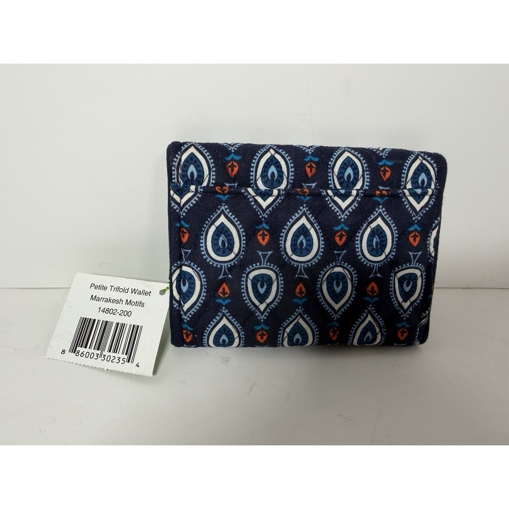 Vera Bradley Petite Trifold Wallet in the Marrakesh Motifs pattern - Picture 2 of 3